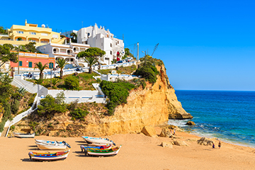 Beach in Carvoeiro; Freedom of movement in Portugal post-Brexit