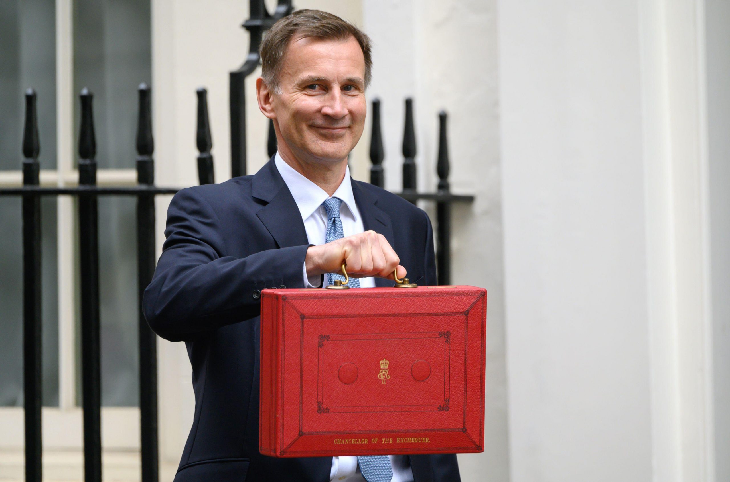 UK budget - Jeremy Hunt with red budget case